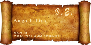 Varga Ellina névjegykártya